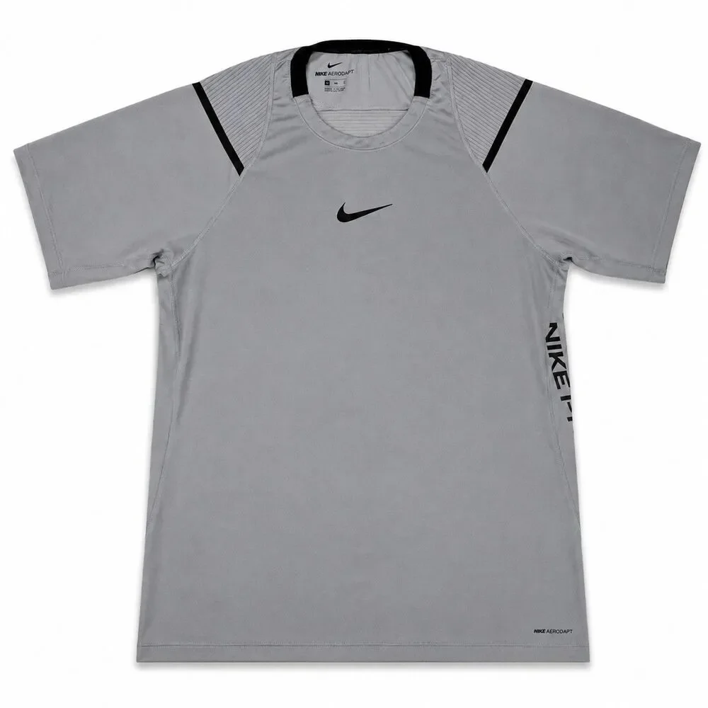 Mens Nike Aeroadapt Pro Short Sleeve T Shirt Gray XL